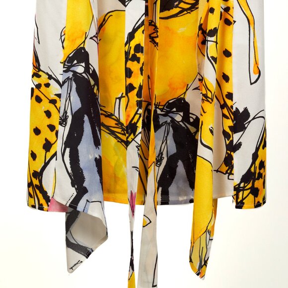 Stella McCartney Resort 2020 Kaela White Horse-Print High-Neck Midi Dress - Picture 8 of 14